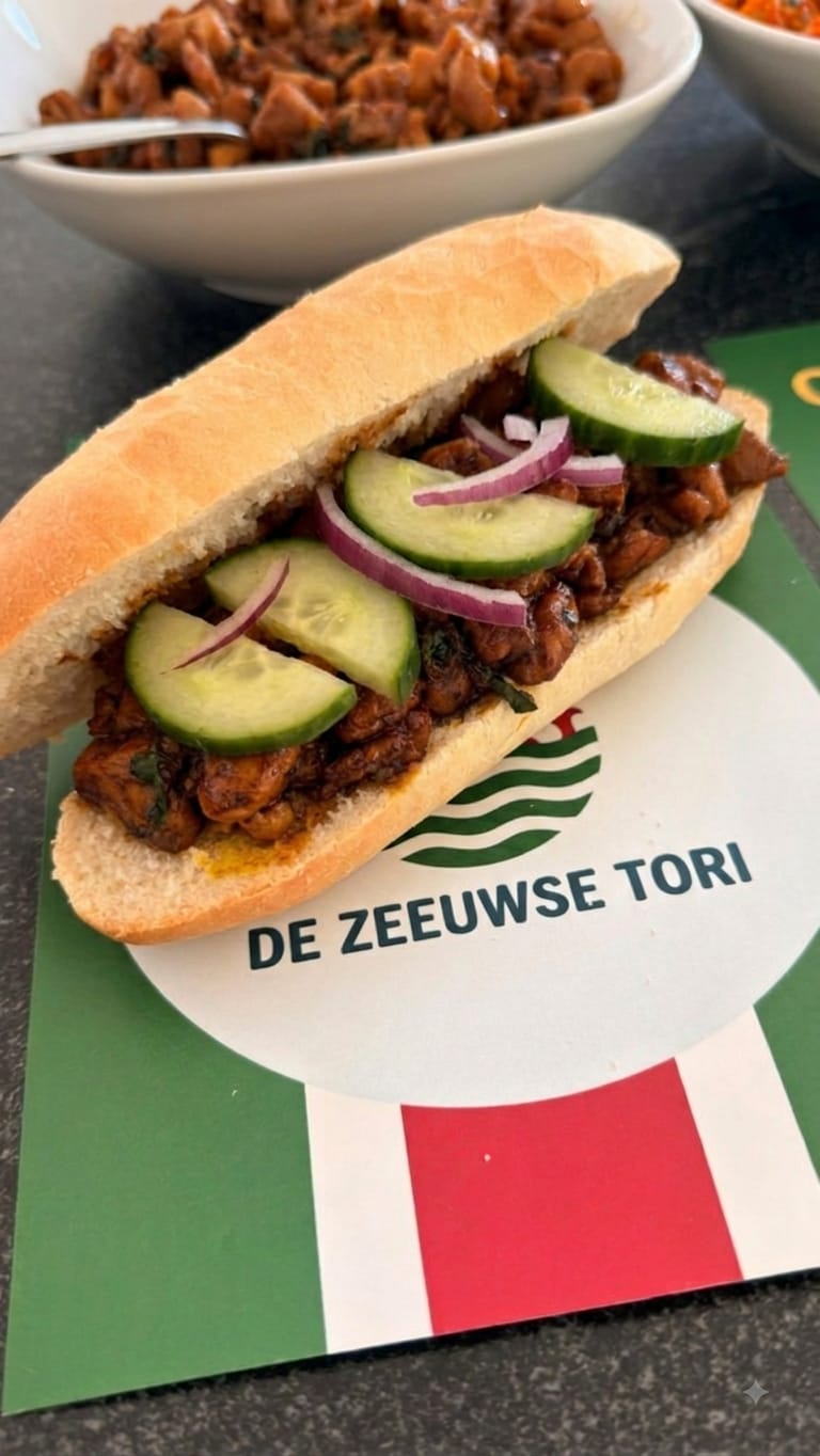 Broodje ketjap kip foto 1